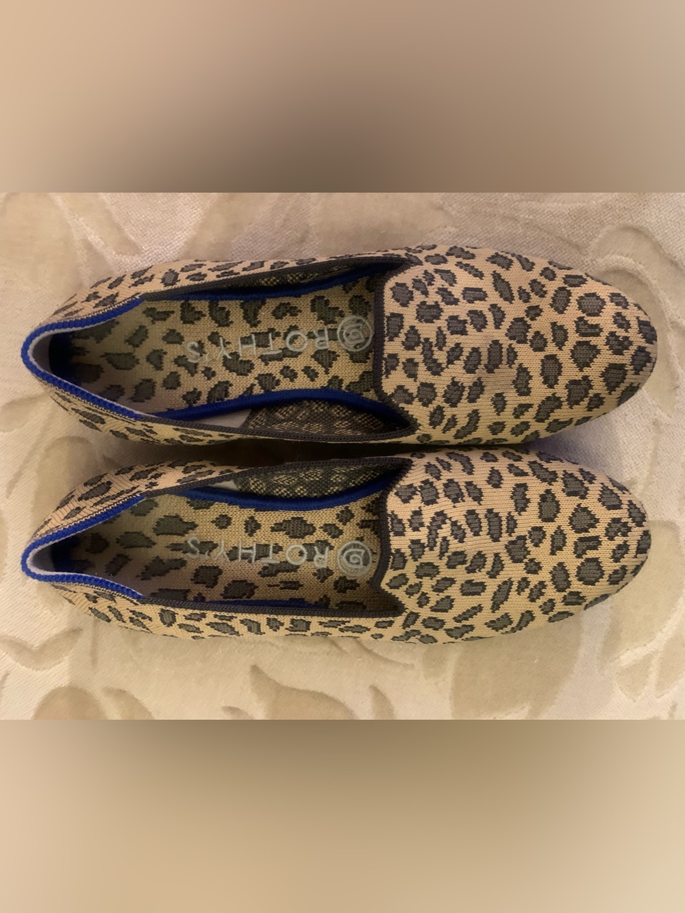 Rothy’s Leopard/Cheetah print round toe flats Size 6.5